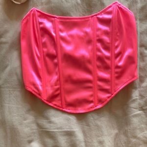 Hot Pink Shiny Tube Top